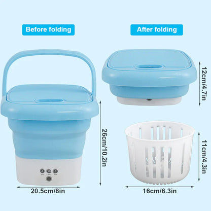 Mini Folding Washing Machine & Dryer (Allow to Open Parcel)