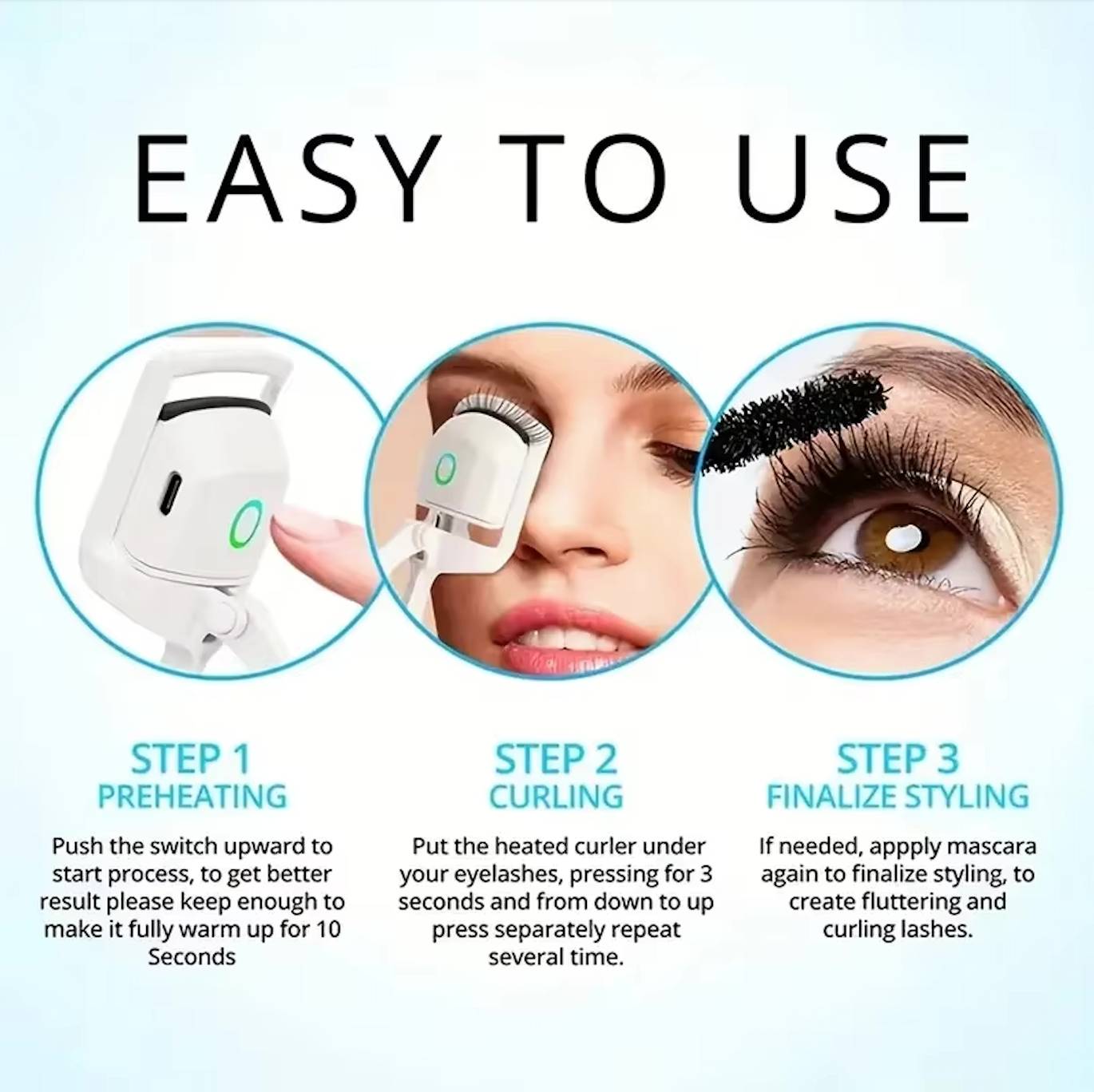 Rechargeable Heated Eyelash Curler - UAE Special